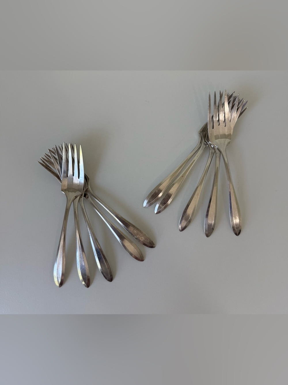 Vintage Oneida Community Plate Silverplate Dinner Forks Lot of 10 Flatware Set